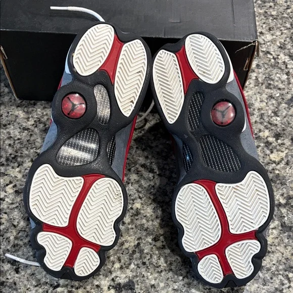 Jordan Kids Sneakers in Red and White - Picture 13 of 16